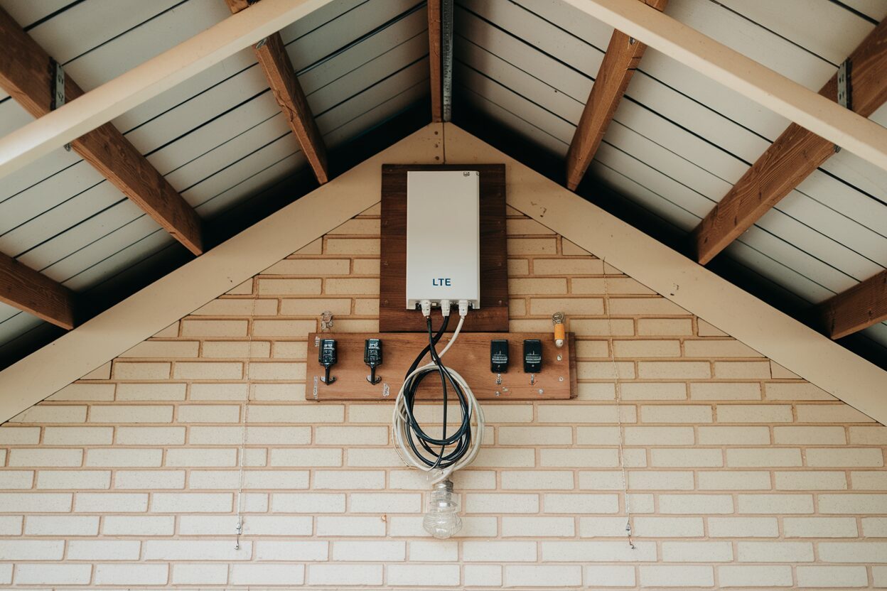 TV signal amplifier and booster installation